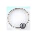 Single Stainless Steel Captive Bead Ring with Hematite Bead: 14g, 9/16