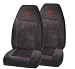 A Set Of 2 Universal-Fit Front Bucket Seat Cover - Red Dodge Ram Logo Image
