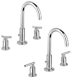 Grohe 20069BE0 Atrio Widespread Lavatory Faucet Sterling Silver