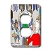 Londons Times Funny Music Cartoons - Ventriloquism University - Light Switch Covers - 2 plug outlet cover