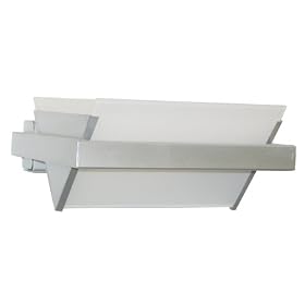 Eglo 82924A Triangolo 1 Light Wall Light Fixture, Nickel and Chrome Frosted by Eglo