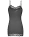 Plus djustable Lace Long Cotton Cami Tops