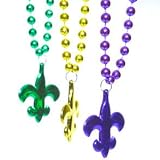 Mardi Gras Fleur De Lis Pendant Beads