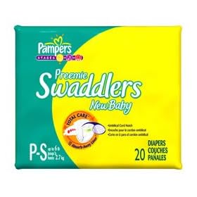 Pampers Swaddlers Preemie Size (3-6 lbs) 80 diapers