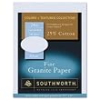 Southworth Colors + Textures Fine Granite Paper, Blue, 24#, 8.5 x 11 Inches, 100 Sheets per Pack (P944CK)
