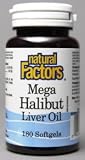 Mega Halibut Liver Oil (180Capsules) Brand: Natural Factors