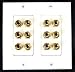 6 Speaker Wall Plate With Gold Plated Binding Posts