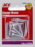 ACE Living Accents 01-3404-210 Corner Brace 1x1/2zn (Pack of 10)