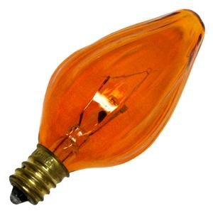 Bulbrite 25F10A 25W Fiesta Style Chandelier Bulb, Candelabra