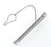Sterling silver rope design tie-slide with button holder and chain with presentation box