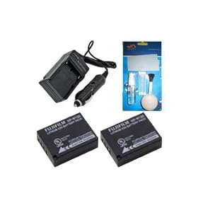 ValuePack (2 Count): Superior Quality Replacement Battery PLUS Mini Battery Travel Charger for Specific Digital Camera and Camcorder Models / Compatible with FUJIFILM NP-W126, NPW126, FinePix: HS30EXR, HS33EXR, X-Pro1 Charges with Intelligent Charge Technology - Includes Car Adapter, Camera/Lens Cle