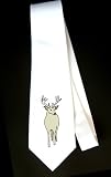 Party Decoration Necktie with antlers, standing, buck, rack, brown