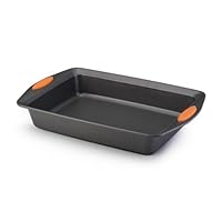 Rachael Ray Oven Lovin' Rectangle Nonstick Bakeware 9-Inch-by-13-Inch Cake Pan, Orange