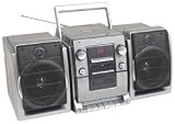 GPX Portable Boom Box CD Player, AM/FM Tuner and Cassette Player - HGCD2004