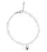 Heart Charm Link 925 Sterling Silver Ankle Bracelet