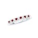 10k White Gold Ruby and Diamond Ring, Size 6