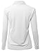 Xpril Womens Sporty Fabric Left Zip up Style Point Long Sleeve Collar T-Shirt