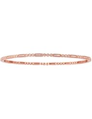 0.54 total carat Round Brilliant Cut Diamond Bangle in 14k White Gold