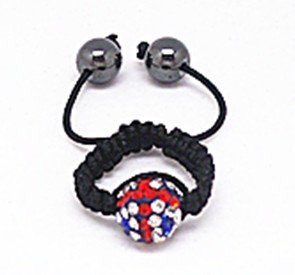 Bagues Style Shamballa Cristal/hématite - Drapeau Anglais