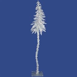 5' Pre-Lit Silver Sparkling Fantasy Artificial Christmas Tree - Clear Lights