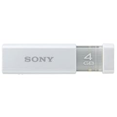 SONY ノックスライド式USBメモリー ポケットビット 4GB スノーホワイト キャップレス USM4GL-W