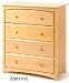 Baby : Stork Craft Beatrice Four Drawer Chest In Natural Stain