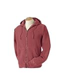 Sweatshirt Jacket Zip Front with Hood Garment Dyed Cotton Fleece