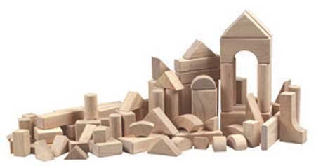 Guidecraft Hardwood Unit Block Set- 76 pieces