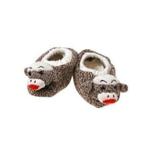 Sock Monkey Slippers Toddler Small Child Size 7-11