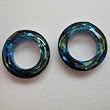 Jolee's Jewels Swarovski Elements Ring - 14Mm Circle/Crystal Bermuda Blue 2/Pkg