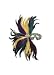 Mardi Gras Feather Mask w/ Sequin Star Flower
