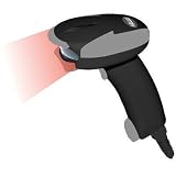 Ccd Long-range Barcode Scanner USB Light Rugged Design Black