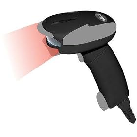 Ccd Long-range Barcode Scanner PS/2 Light Rugged Design Black