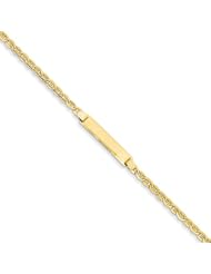 14k Yellow Gold 7in ID Bracelet. Metal Wt- 2.57g