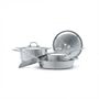 Viking Stainless Cookware Set with Bonus Santoku Knife - 6 Piece
