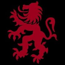 Medieval Rampant Lion Window Decal (RED)