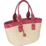 Liz Claiborne Handbags Marina Straw Basket With Lacquered Trim-Discontinued Color