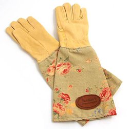 Ladies English Linen Gloves - Green