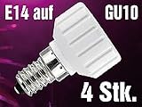 Produkt-Bild: Lunartec Lampensockel-Adapter Adapter E14 auf GU10, 4er-Set