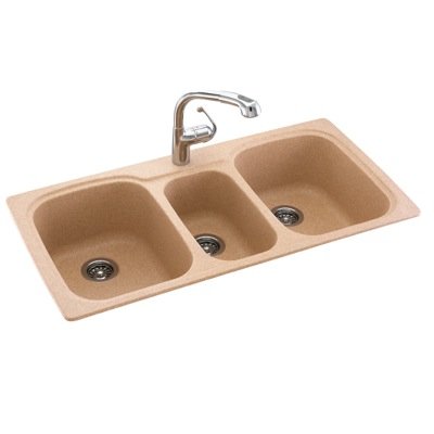 Swanstone KSTB-4422 Triple Bowl Tahiti Rose