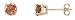 14k Rose Gold, Round, 4-Prong Pink Diamond Stud Earrings (1/4 cttw)