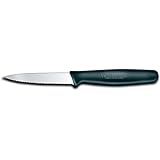 Victorinox Cutlery 3.24-Inch Wavy Paring Knife, Black Polypropylene Handle