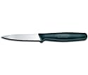 Victorinox Cutlery 3.24-Inch Wavy Paring Knife, Black Polypropylene Handle
