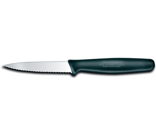 R H. Forschner by Victorinox 3.24-Inch Wavy Paring Knife, Black Polypropylene Handle