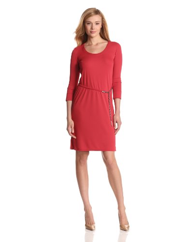 Anne Klein Women's Luxe Jersey T-Shirt Dress, Tulip, 6