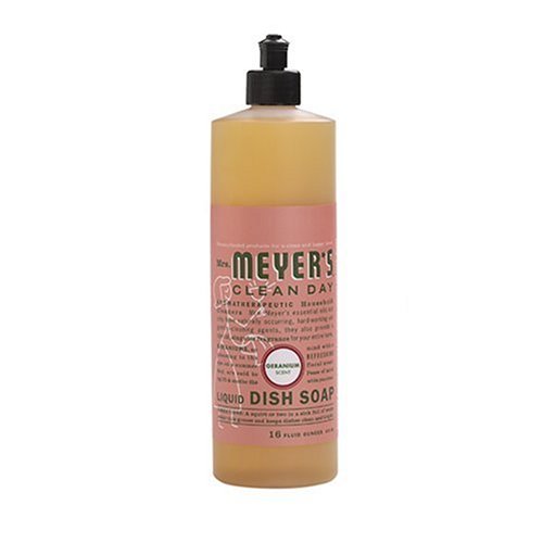 Mrs. Meyer's Clean Day Dish Soap, Geranium, 16 Ounce Bottle