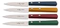 MIU France Set of 5 Paring Knife Set with Colored Wood Handles