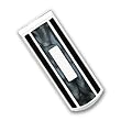 Silver-plated & Rhodium Black & Grey Colored Money Clip