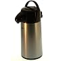 Thermos Push Button Pump Pot Glass Liner/Metallic Grey Finish 1.9L