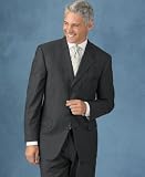 Tasso Elba Grey Stripe Wool Suit